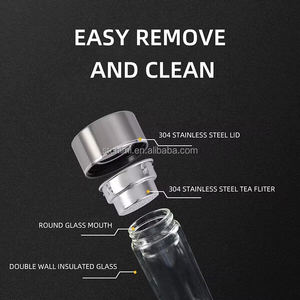 Hochwertige exquisite Notebook Metall Stift Geschenkset Temperatur Display Glasflasche für Business-Werbe geschenke - Product Image 4