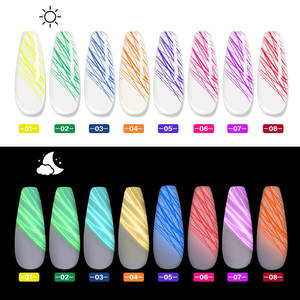 8ml Luminous Spider Nail Gel Pure Color Semipermanente UV Barniz para DIY Nail Art en Salones Equipado con fuente <span class=keywords><strong>de</strong></span> lámpara LED - Product Image 5