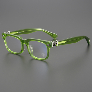 Ch8054 Unisex Cổ Điển Kính mắt <span class=keywords><strong>Frames</strong></span> Flat hình chữ nhật Acetate trang trí phụ nữ thời trang Kính màu đen tất cả các mặt dày quang - Product Image 3