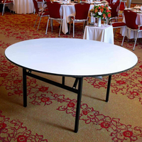Table ronde pliante en PVC de 180cm bon marché Offres Spéciales Table ronde pliante de banquet
