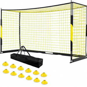 Portería de Fútbol 12*6 pies, Portátil, de Metal y Fibra de Vidrio, Equipo de Entrenamiento para Jardín, Montaje Rápido, Bolsa de Transporte, para 4 Personas - Product Image 1