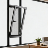 Ventana Abatible de Seguridad de Aleación de Aluminio con Cierre Multipunto, Herrajes Alemanes, Doble Acristalamiento, Apertura Interior, para Villa, con Certificación Energy Star