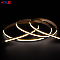 Ruban LED Flexible Premium COB 528 LED/m, Angle de Faisceau 180°, Émission Blanc Chaud, Corps en Aluminium + Plastique, IP20, Coupe Facile