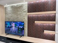 Panel Dinding 3D Gaya Modern untuk Dekorasi Rumah Tahan Air Pencegah Serangga Stiker Dinding Gunakan Lem MOQ Setiap Warna 800 Meter