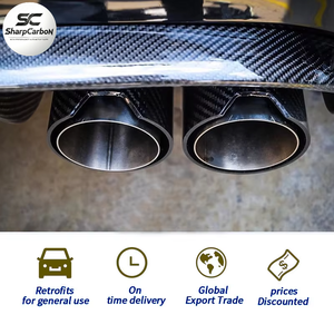 Tubo de Escape de Acero Inoxidable y Fibra de Carbono con Doble Salida de 80 mm, Puntas de Silenciador <span class=keywords><strong>M</strong></span> <span class=keywords><strong>Performance</strong></span> para <span class=keywords><strong>BMW</strong></span> <span class=keywords><strong>328i</strong></span> X6, Modificación de Punta de Silenciador para Automóvil - Product Image 5