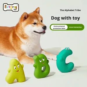 Yite Pet eco-friendly forma di lettera in lattice resistente al suono masticabile divertente dentizione noia sollievo giocattolo interattivo per cani - Product Image 4