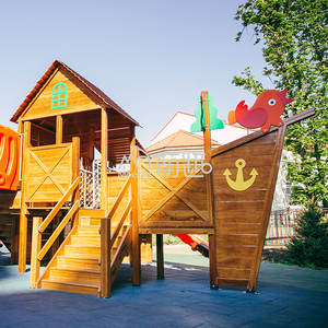 Moetry naturale parco giochi all'aperto Design personalizzato nave pirata giochi con scivolo in acciaio inox per bambini parco divertimenti - Product Image 6