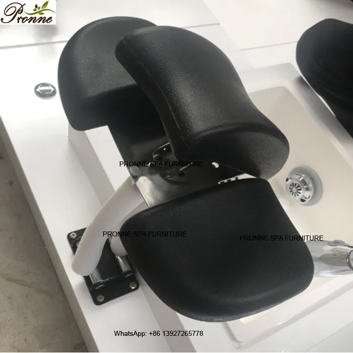 Reposapiés ajustable para pedicura, para spa, silla de lavabo para pedicura, 3 almohadillas, reposapiés para spa