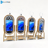 Équipement de photomaton commercial avec écran tactile de 32 pouces, caméra, anneau lumineux et flight case pour les entreprises de location