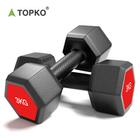 TOPKO — haltères hexagonales en caoutchouc, vente de france, ensemble pour homme et femme, haltère, fitness à domicile, 5kg 10kg 20kg