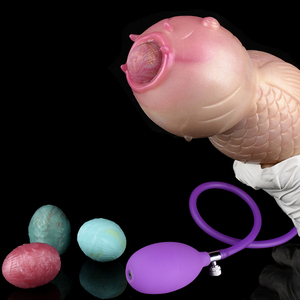 YOCYซิลิโคนไข่Dildo Ovipositorรูปสัตว์Hollow Dildoผู้หญิงMasturbate Air Push Ovipositorเพศของเล่นสําหรับคู่ - Product Image 1