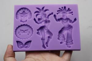 Molde de Silicona para Máscara Rectangular de Mascarada, para Fondant, Chocolate, Decoración de Pasteles y Cupcakes de Mardi Gras, Reutilizable y Ecológico - Product Image 1