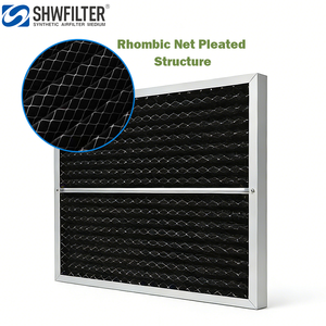 Activated <strong>Carbon</strong> Filter Cotton <strong>Roll</strong> Industrial Grade Anti-powder Falling Strong Adsorption HVAC Paint Booth Waste Gas Filtration - Product Image 5