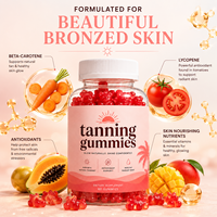 Bräunungs-Beta-Carotin-Gummis Kostenloser Versand Bräunungs-Gummis mit Vitamin C Tägliche Bräunungs-Gummis Private Label Logo