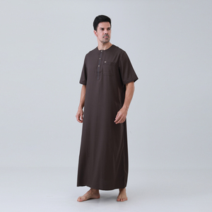 Thobe islamique pour hommes de haute qualité avec boutons métalliques, <span class=keywords><strong>Dubaï</strong></span>, Arabie Saoudite, Gandoura, <span class=keywords><strong>Djellaba</strong></span>, vente en gros - Product Image 6