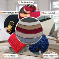 Moquette Mur-à-Mur Unie Antidérapante Sans Formaldéhyde Isolation Phonique Rouleau Complet pour Chambre Hôtel Restaurant 100% PP