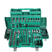 Kit d'outils de réparation automobile professionnel 172 pièces en acier chromé, outils à main OEM sans alimentation, cliquets, mallette rigide