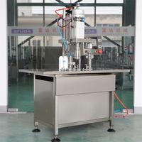 Machine de remplissage d'aérosols semi-automatique pneumatique pour bouteilles en plastique et en métal pour aliments et boissons, nouveau modèle 2021