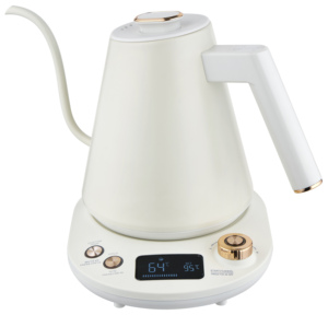 <span class=keywords><strong>Bouilloire</strong></span> électrique en acier inoxydable à col de cygne de 1,0 L, cafetière, grand écran LCD, réglage de la température et maintien au chaud - Product Image 3