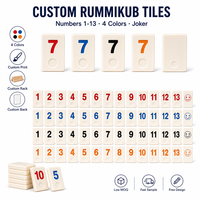 Jeu de dominos Rummy transfrontalier pour 4 personnes, jouet éducatif, jeu de société interactif parent-enfant, dominos en mélamine