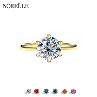Cincin Pertunangan Perak Murni 925 Wanita 1-3 Karat Berlian Moissanite Perhiasan Pesta Pernikahan Bergaya Sederhana Perhiasan Bagus
