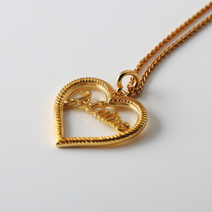 Design de bijoux personnalisé avec logo sont S925 pendentifs d'amour <span class=keywords><strong>en</strong></span> argent à <span class=keywords><strong>envoyer</strong></span> à petite amie plaqué or pendentif lettres coeur dames - Product Image 6