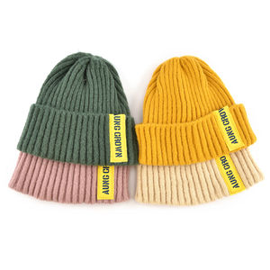 메리노 울 비니 제조업체 맞춤형 소프트 두꺼운 캐시미어 니트 커프 양털 비니 모자 야외 스키 - Product Image 3