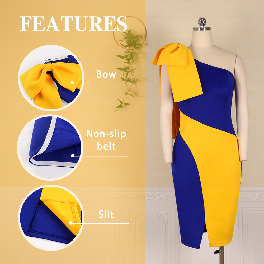 Autumn Sexy One Shoulder Bowtie Irregular Sheath African Girl Prom Dress