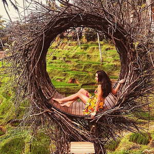 ชิงช้ากลางแจ้งบาหลีทิวทัศน์,เก้าอี้แขวนหวายสไตล์นอร์ดิกสำหรับแขวน - Product Image 3