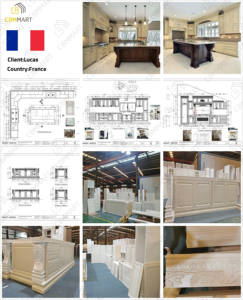 خزائن مطبخ عالية الجودة من cbmmtt ، أبواب خزانة من الخشب الرقائقي مع أحجار رخامية فاخرة - Product Image 5