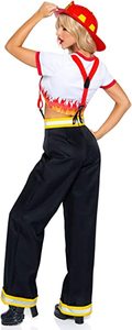 Costumi di Halloween delle donne Oem/odm vestito Sexy Costume da pompiere a cinque allarmi di <span class=keywords><strong>moda</strong></span> - Product Image 5