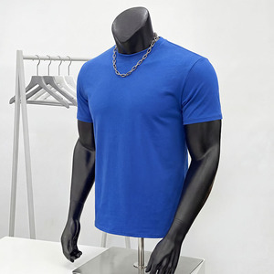 Camiseta Deportiva de Manga Corta para Hombre, Tejido de Algodón, Cuello y Puños Acanalados, Elástica, Informal, para Baloncesto y Running, con Fibra Sorona - Product Image 2