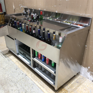 Station <span class=keywords><strong>de</strong></span> bar à cocktails <span class=keywords><strong>en</strong></span> <span class=keywords><strong>acier</strong></span> <span class=keywords><strong>inoxydable</strong></span> commerciale tout-<span class=keywords><strong>en</strong></span>-un / <span class=keywords><strong>Comptoir</strong></span> <span class=keywords><strong>de</strong></span> bar à cocktails - Product Image 1