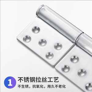 Charnière de drapeau en acier inoxydable Jin Xixiang, épaissie, détachable, pour porte, fenêtre, salle de bain, chambre à coucher, en alliage d'aluminium - Product Image 5