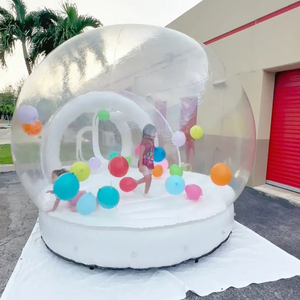 Hoge Kwaliteit Transparante Opblaasbare Stuiterende Trampoline Bubble Huis Met Ballonnen - Product Image 1