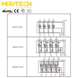 Marvtech 4 דרך אחת/כפול אות M12 הפצת צומת תיבה עם חוט LED אור עבור מפעל אוטומציה - Product Image 6