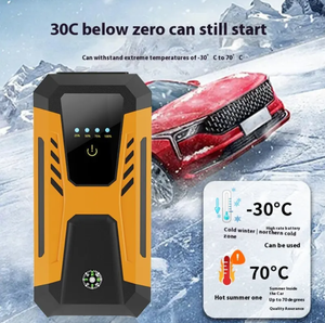 Профессиональное портативное пусковое устройство для автомобиля 12В с пиковой током 1000А, емкостью 10000 мАч, интеллектуальной зарядкой и LED-дисплеем для экстренного запуска двигателя - Product Image 4