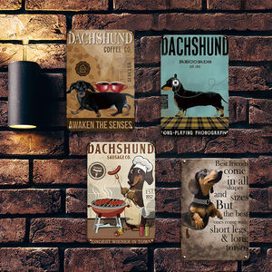 Panneau métallique Teckel aux pattes courtes et au torse long, cadeau pour les amoureux des animaux, pour les propriétaires <span class=keywords><strong>de</strong></span> chiens, décoration pour la maison, la cuisine, le bureau - Product Image 2