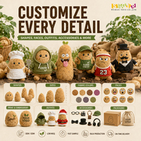 Porte-clés en peluche mini pomme de terre, fabrication sur mesure, faible MOQ pour souvenirs, cadeaux, événements, articles promotionnels