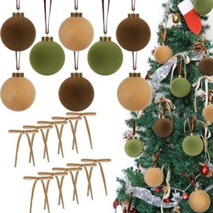 Flocked Xmas <b>Tree</b> Ball <b>Ornaments</b> 8CM Velvet Christmas <b>Ornaments</b> Flocked Christmas <b>Tree</b> Ball Christmas Velvet Balls <b>Tree</b> <b>Ornament</b> - Product Image 1