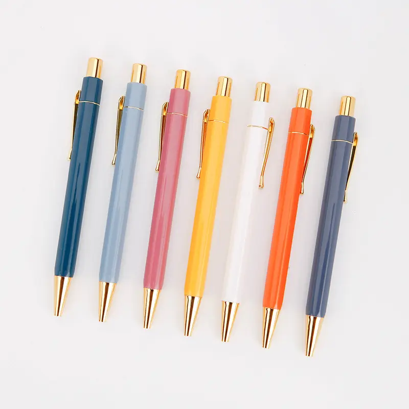 Penna a sfera creativa a colori LABON Morandi penna a sfera in plastica semplice stampa Logo Jump Pen