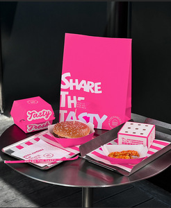 Boîte à hamburger à emporter, emballage personnalisé pour frites, boîte à poulet frit, boîte à fast-food <span class=keywords><strong>en</strong></span> papier pour <span class=keywords><strong>livraison</strong></span> - Product Image 5