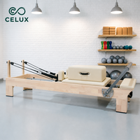 Matériel de Pilates Reformer portable, durable et réglable, avec lit en bois blanc, barre Infinity coulissante, structure en érable, pour entraînement corporel, taille personnalisée