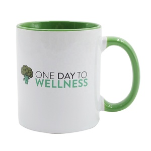 QCup de cerámica blanca, tazas de café lisas promocionales de alta calidad, se puede personalizar cualquier color Pantone o multicolor. Para 1 usuario - Product Image 6