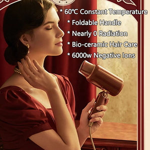 Sèche-cheveux électrique pliable professionnel 0 rayonnement 6000W Ions négatifs Séchage rapide Soins capillaires Sèche-cheveux - Product Image 2