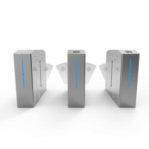 Barrière de sécurité rétractable haute sécurité avec portique tournant, système de contrôle d'accès RFID et <span class=keywords><strong>code</strong></span> QR, en acier inoxydable, à aile automatique - Product Image 1