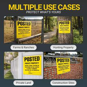 Etiquetas de Prohibición de Entrada con Alta Visibilidad, Señales de Propiedad Privada para Terrenos de Caza y Seguridad del Hogar - Product Image 5