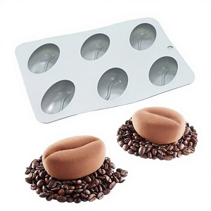 Molde de Silicona Mixwares de 6 Cavidades para Granos de Café, Reutilizable, Antiadherente, Apto para Lavavajillas y Horno, para Hornear Chocolate - Product Image 1