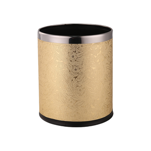 Color personalizado de doble capa antimanchas fácil de limpiar prensa anillo ignífugo cubo de basura restaurante contenedor al por mayor para hoteles centros comerciales - Product Image 4