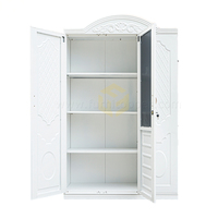 Meubles de chambre à coucher en acier motif 2 3 4 portes armoire de rangement pour vêtements armoire en métal gaufré
